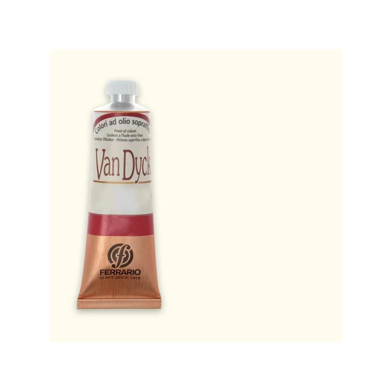 Olejová farba Ferrario Van Dyck, 60 ml - 03, titanium white