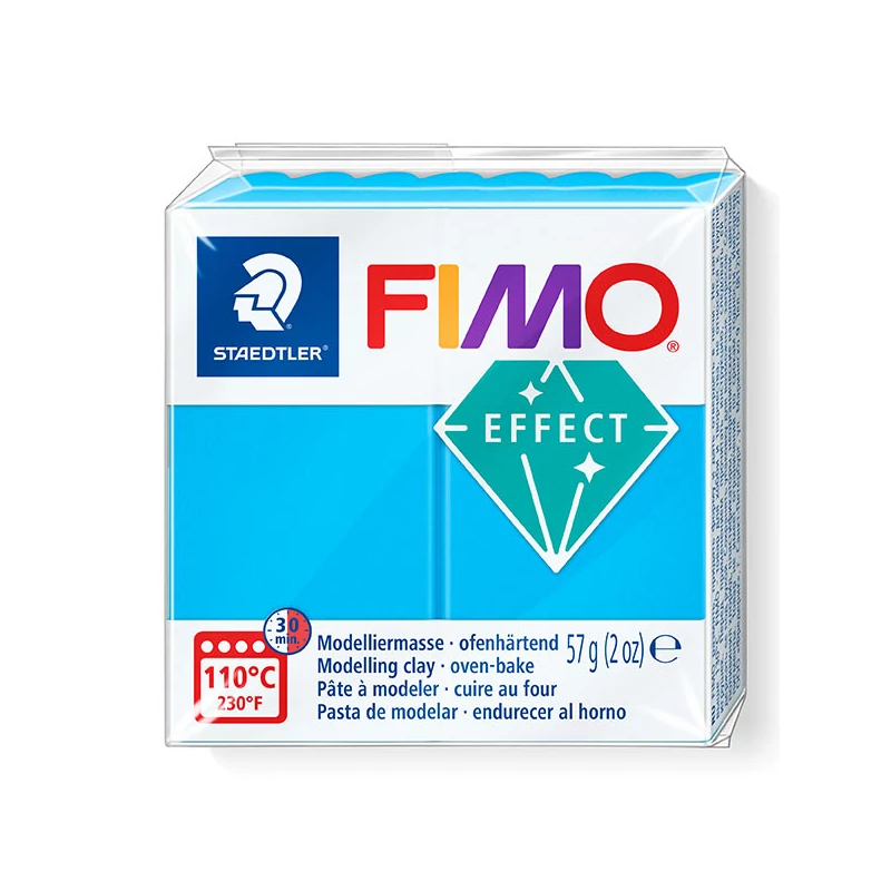 Modelovacia hmota do rúry FIMO Effect, 57 g - priesvitná modrá (8020-374)
