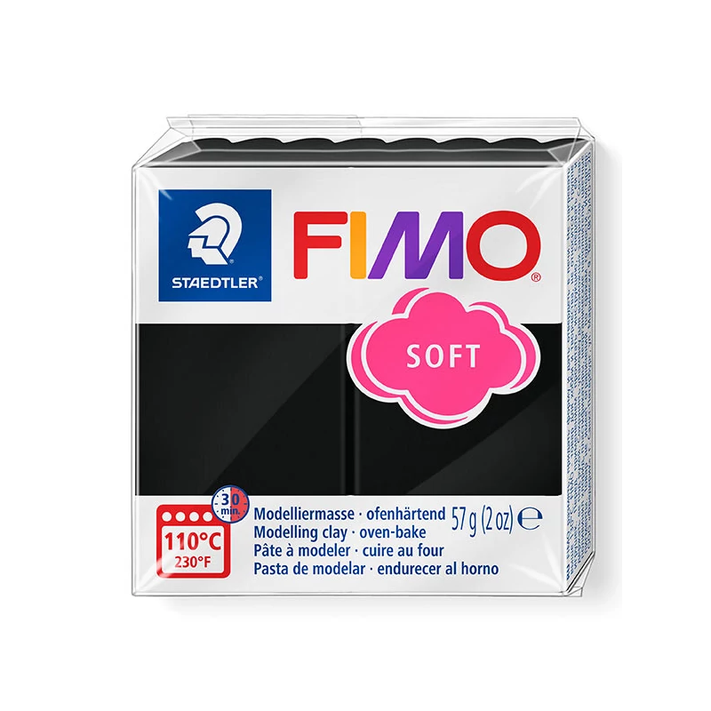 Modelovacia hmota do rúry FIMO Soft, 57 g - čierna (8020-9)