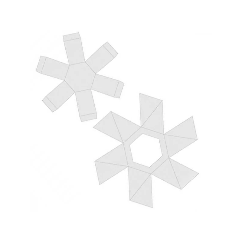 Skladacia odlievacia forma - kvetináč, geometrický, šesťhranný