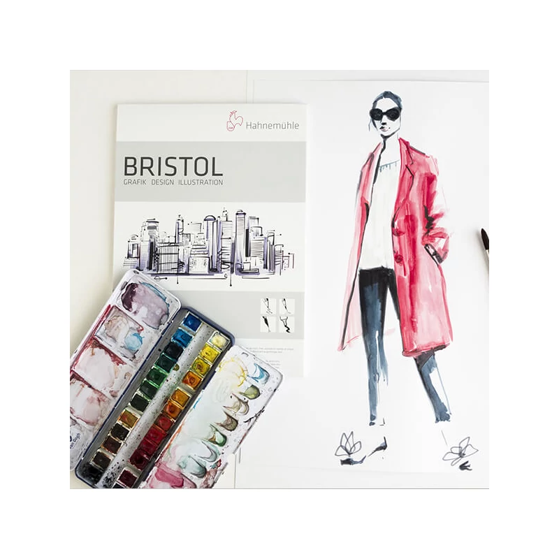 Skicár Hahnemühle Bristol, 250 g, 20 listov - A4