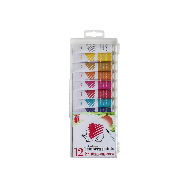 Sada temperových farieb Ježko, 12x12 ml