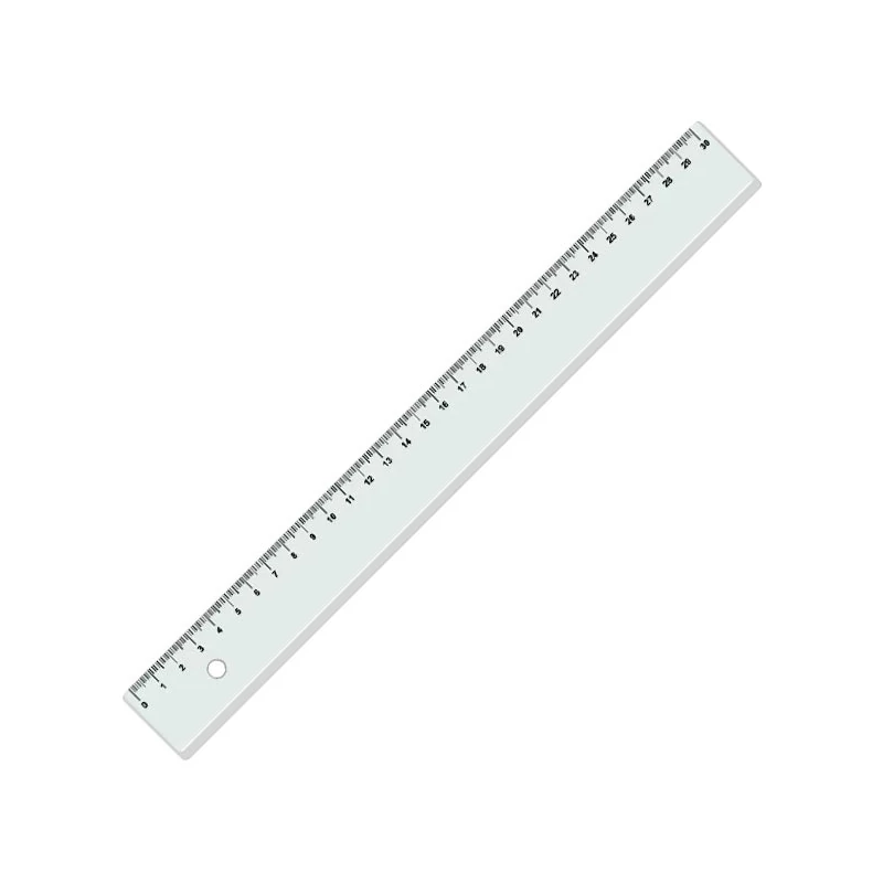ICO plastové pravítko, priehľadné, 30 cm