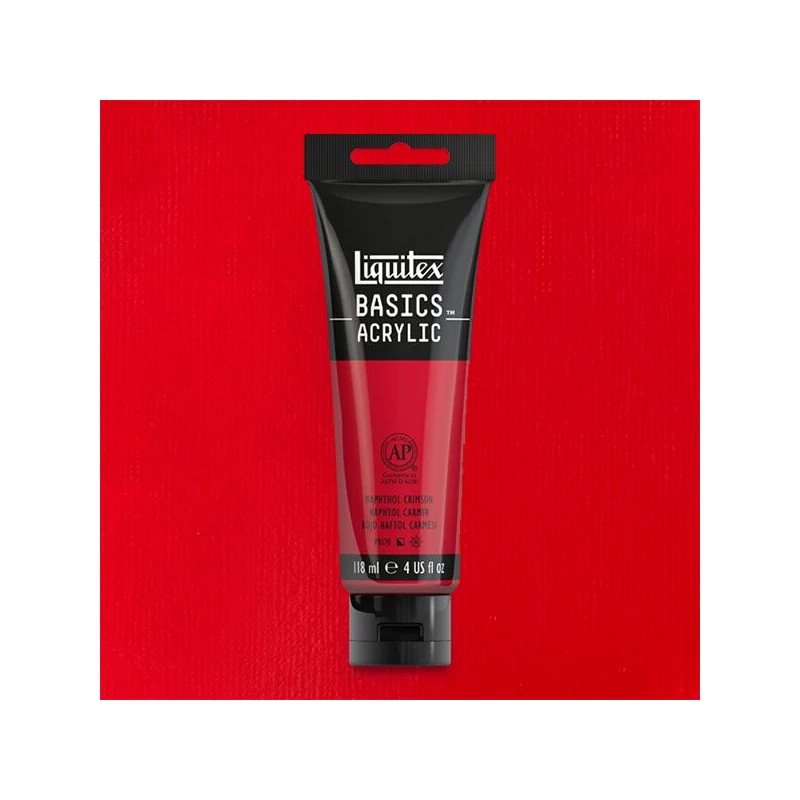 Akrylová farba Liquitex Basics, 118 ml - 292, naphthol crimson