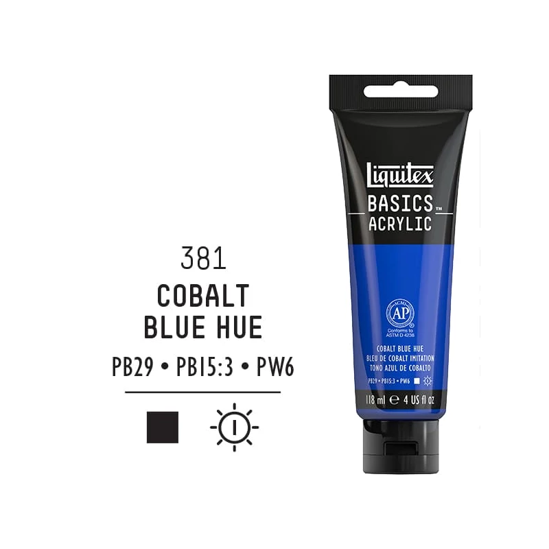 Akrylová farba Liquitex Basics, 118 ml - 381, cobalt blue hue