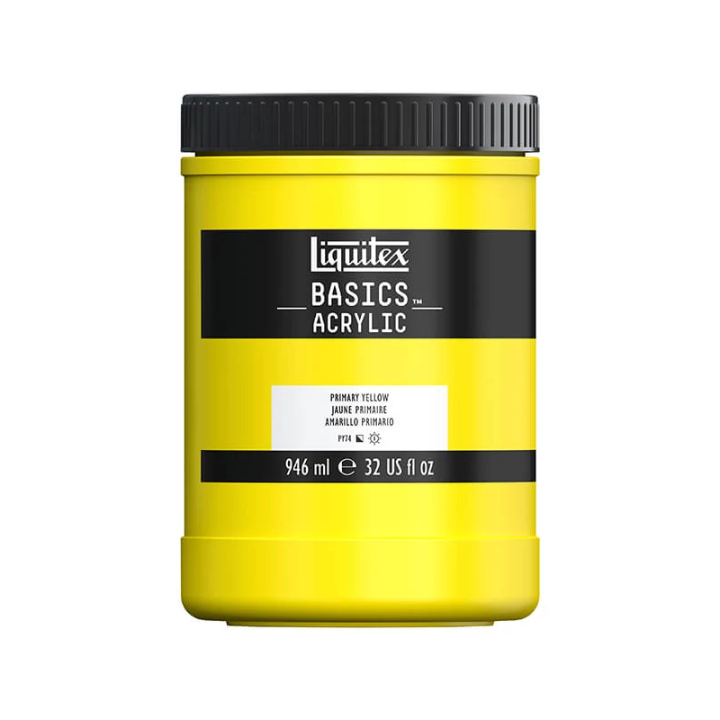 Akrylová farba Liquitex Basics, 946 ml - 410, primary yellow
