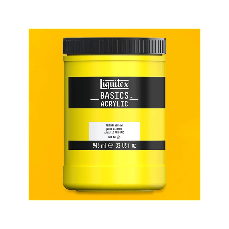 Akrylová farba Liquitex Basics, 946 ml - 410, primary yellow