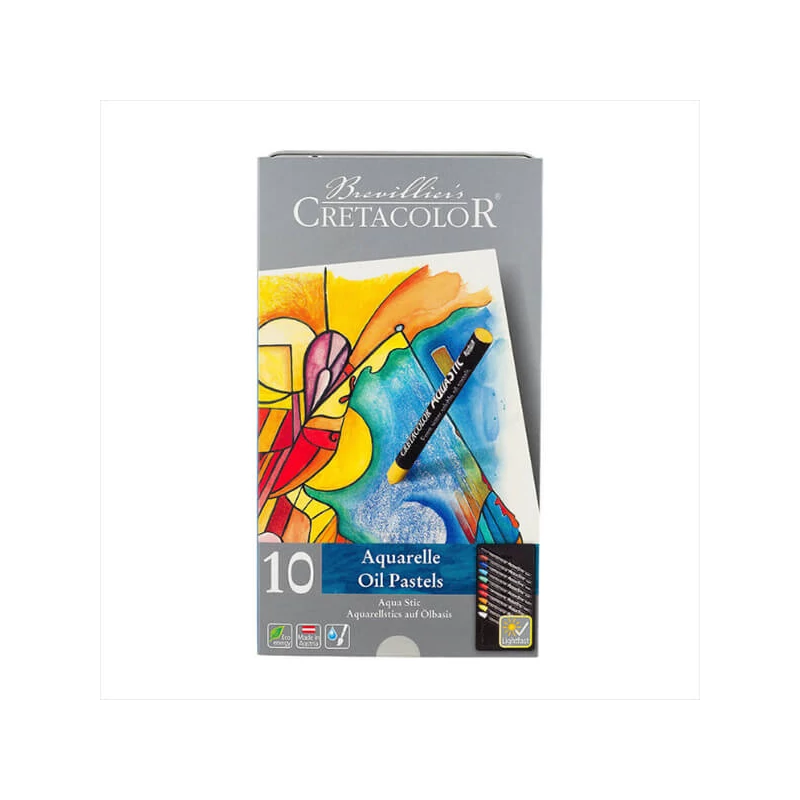 Cretacolor Aqua Stic akvarellkréta készlet - 10 db, fémdobozos