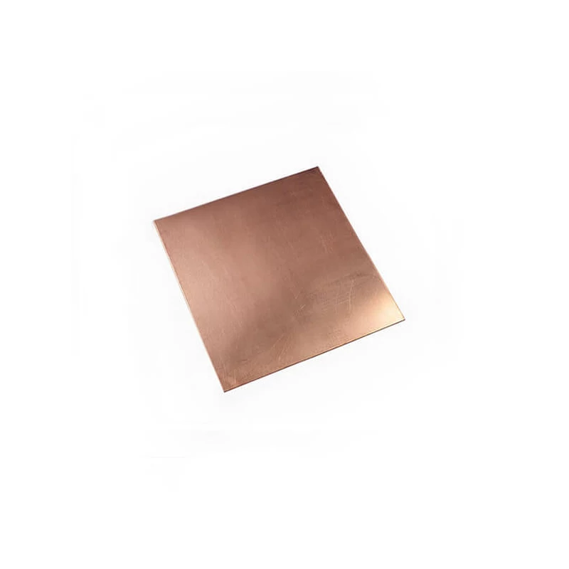Červený medený plech na hĺbkotlač, hrúbka 1 mm - 10x10 cm