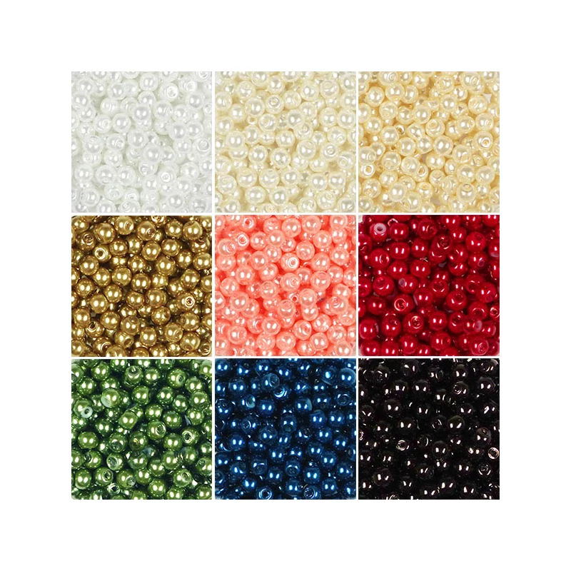 Plastové koráliky, voskované, 4 mm, 20 g - v rôznych farbách