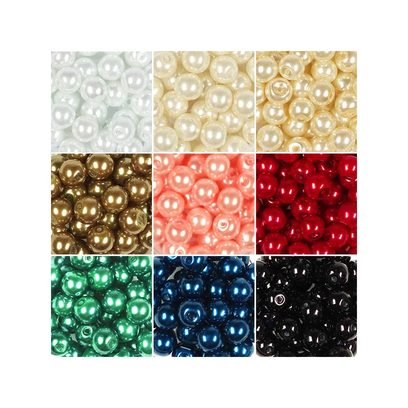 Plastové koráliky, voskované, 8 mm, 75 g - v rôznych farbách
