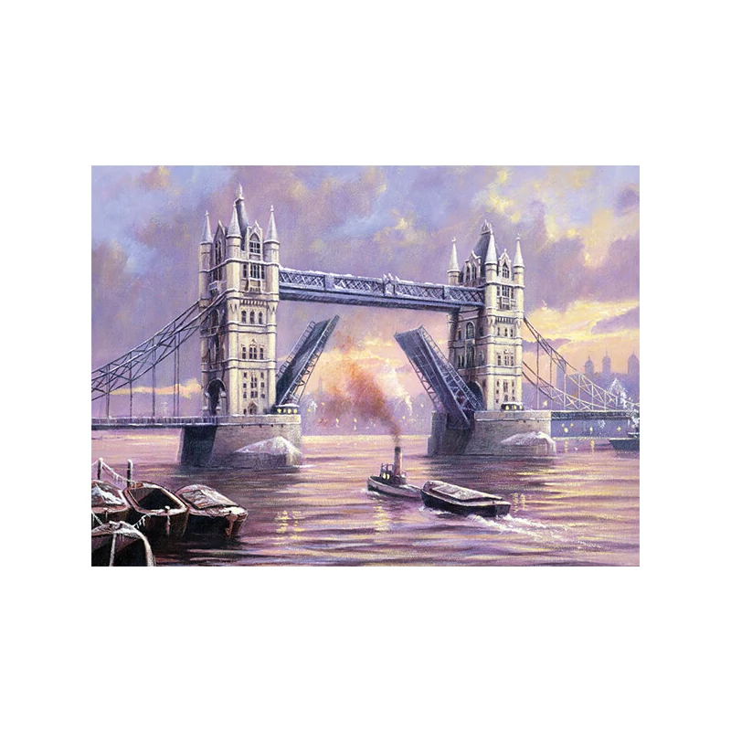 Sada očíslovaných omaľovánok, akrylová farba+štetec, 29x39 cm - Tower Bridge
