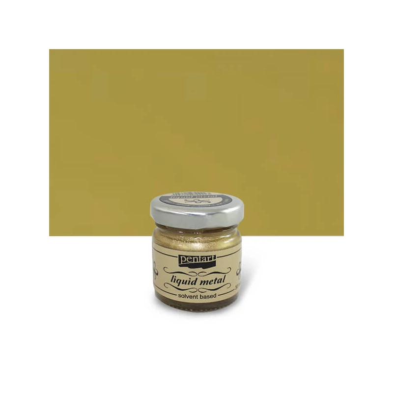 Pentart tekutý kov, 30 ml - starozlatý