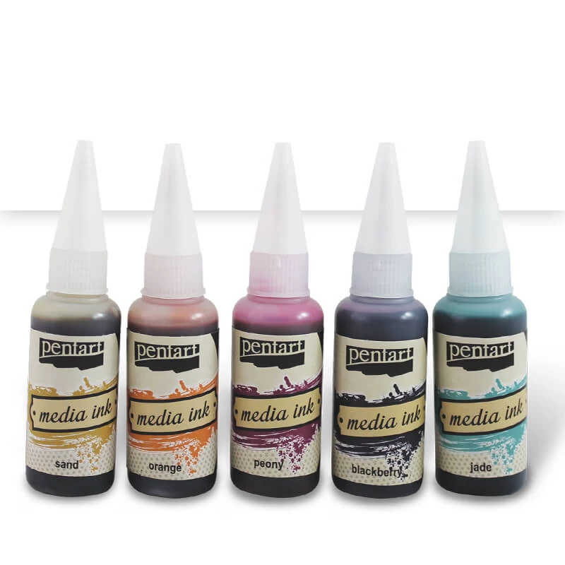 Atramentové farbivo Pentart Media ink, 20 ml - biely