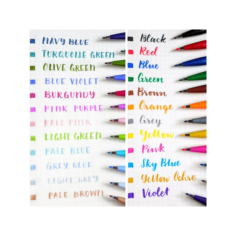 Štetcový popisovač Pentel Brush Sign Pen, SES15C-G, citrónový