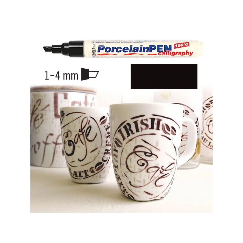 Popisovač na sklo a porcelán, Kreul Classic Calligraphy - 71 čierna