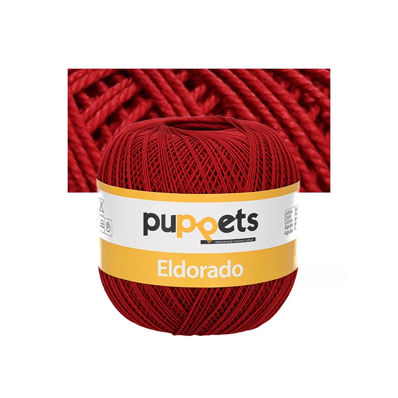Priadza na háčkovanie, Eldorado 10, 100g, 04321 bordová