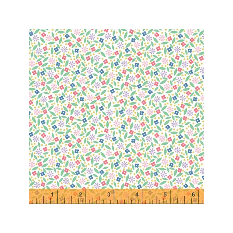 Patchworková tkanina - Windham Fabrics - Enjoy the Ride by Whistler Studios 51997-2 white