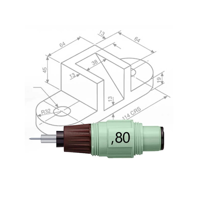 Rysovacia ihla Rotring Isograph - 0,80 mm