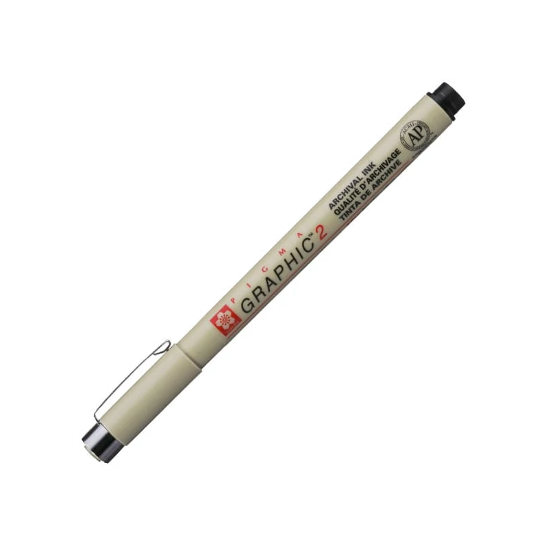 Popisovač Sakura Pigma Graphic 2 , 2 mm - čierny
