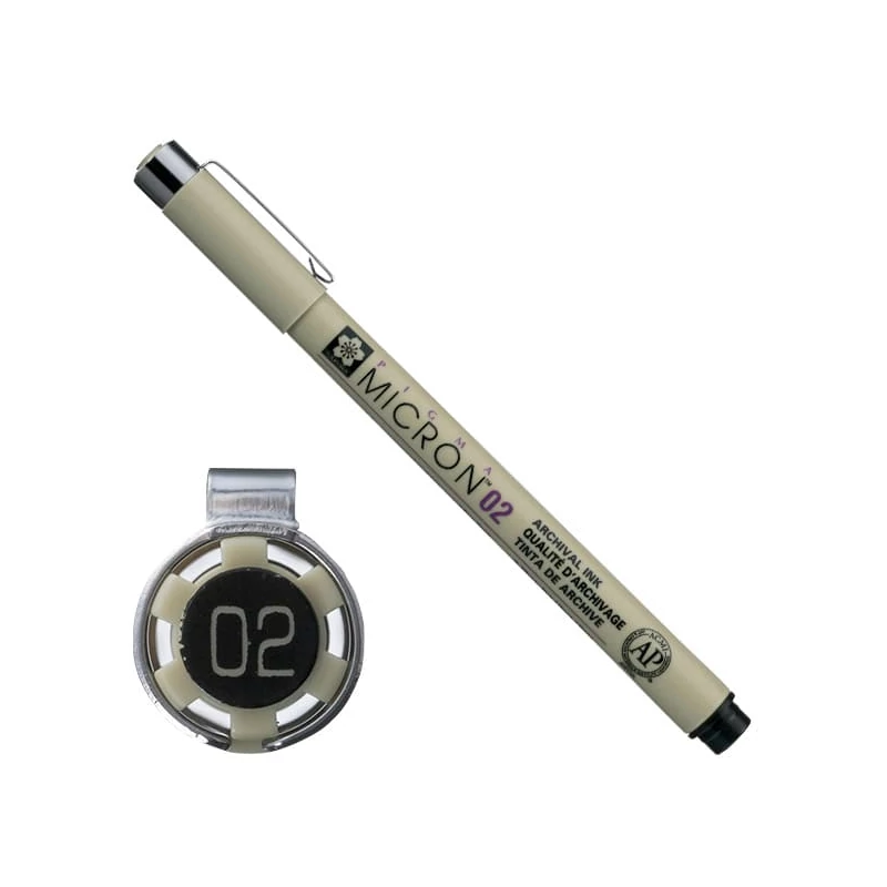 Technické pero Sakura Pigma Micron 02, 0,3 mm - čierne