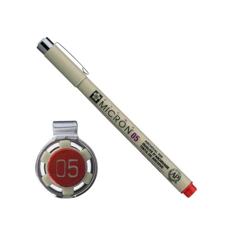 Technické pero Sakura Pigma Micron 05, 0,45 mm - červené