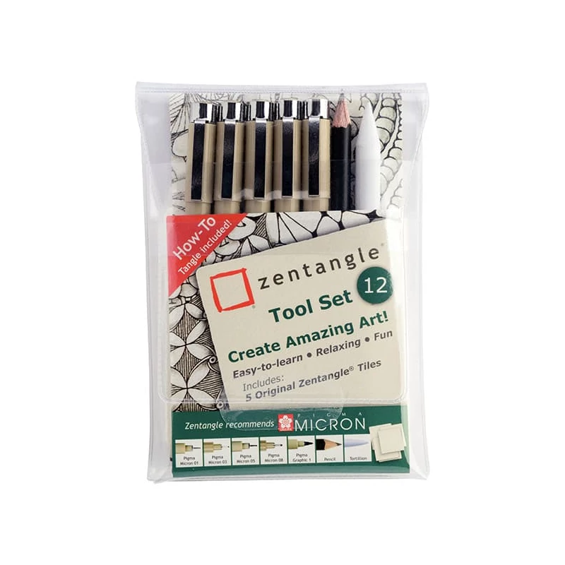 Sada kresliacich pier Sakura Pigma Micron - 12 ks,  Zentangle tool set