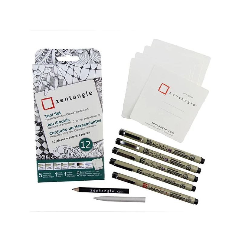Sada kresliacich pier Sakura Pigma Micron - 12 ks,  Zentangle tool set