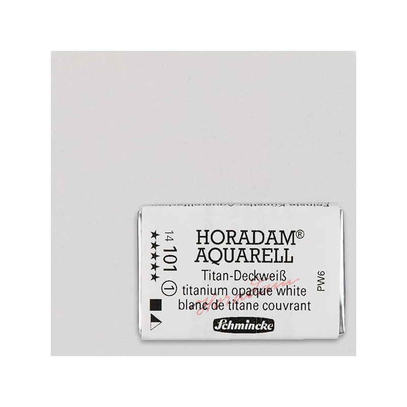 Akvarelová farba Schmincke Horadam, 1/1 v celej panvičke - 101, titanium opaque white