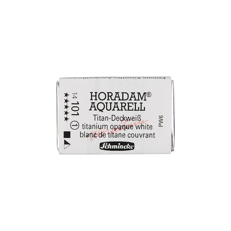 Akvarelová farba Schmincke Horadam, 1/1 v celej panvičke - 101, titanium opaque white