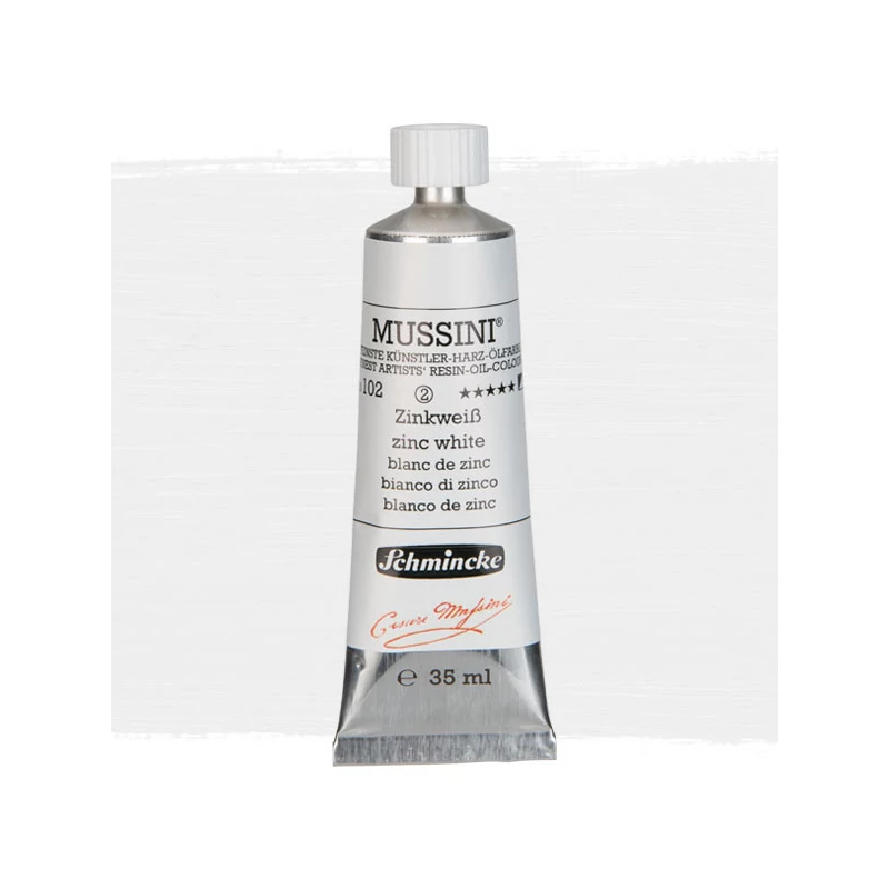 Olejová farba Schmincke Mussini, 35 ml - 102, zinc white