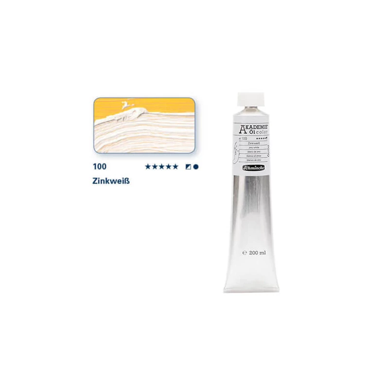 Olejová farba Schmincke Akademie, 200 ml - 100, zinc white