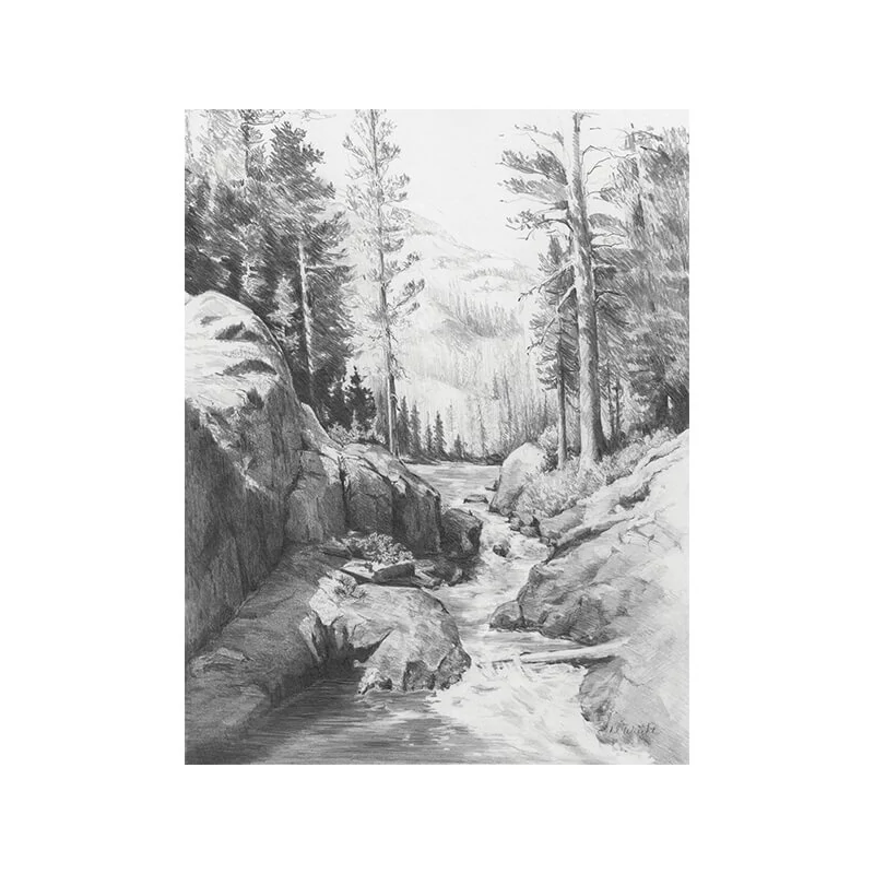 Sada nástrojov na kreslenie náčrtov s grafickými nástrojmi, 22x30 cm - Les