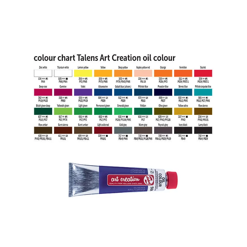Olejová farba Talens Art Creation, 40 ml - 701, Ivory black