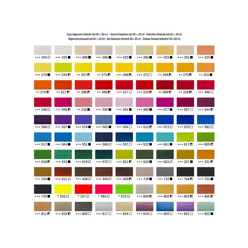 Sada akrylových farieb Talens Amsterdam - 90x20 ml