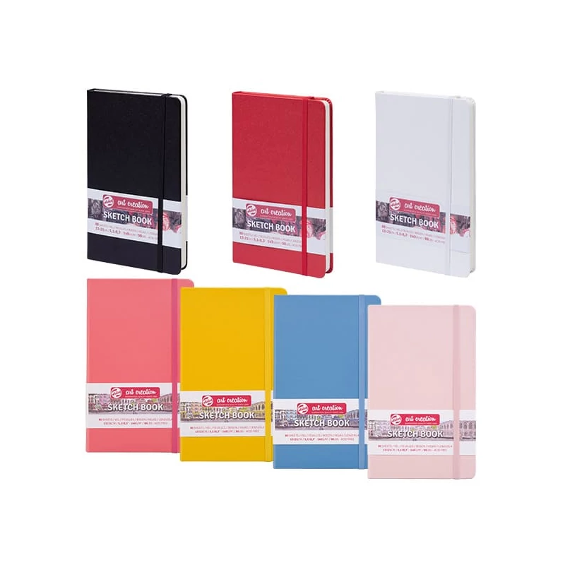 Náčrtník a skicár Talens Art Creation Sketch Book, 140 g, 80 listov - 13x21 cm, čierny
