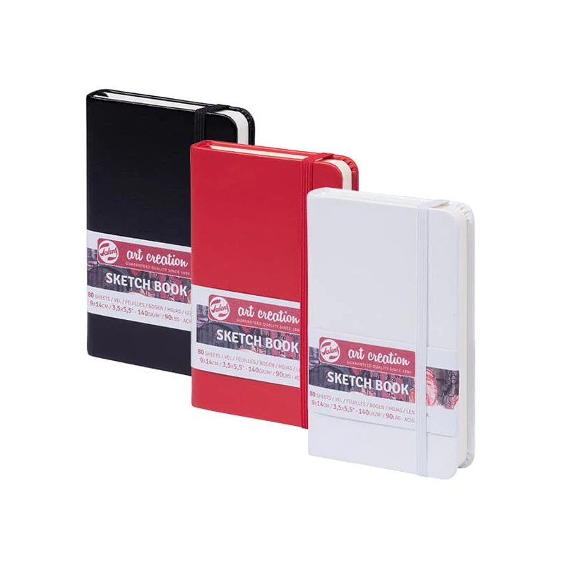 Náčrtník a skicár Talens Art Creation Sketch Book, 140 g, 80 listov - 9x14 cm, koralový