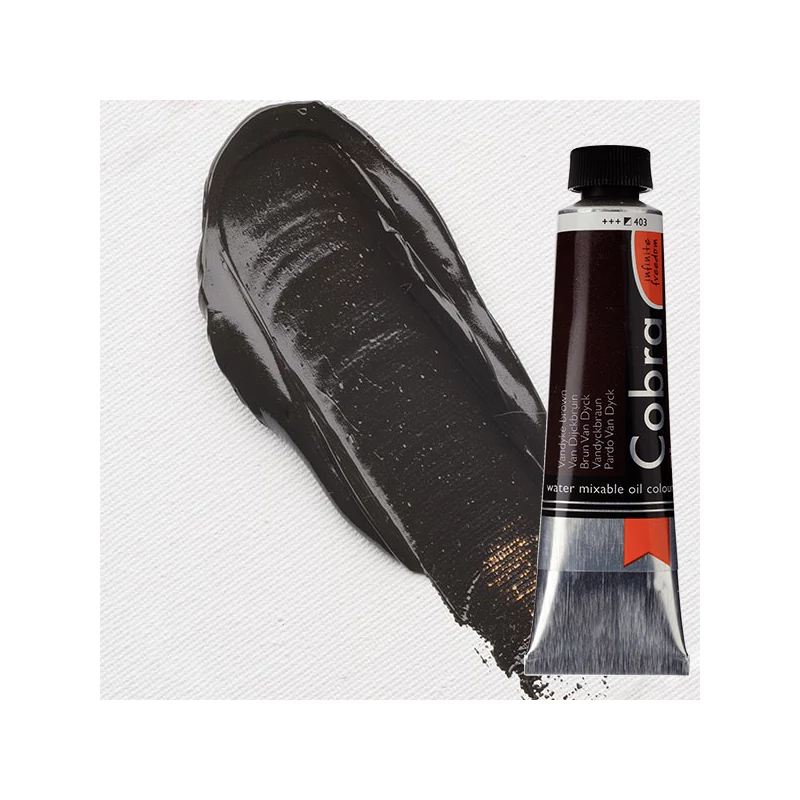 Olejová farba na vodnej báze Talens Cobra, 40 ml - 403, vandyck brown