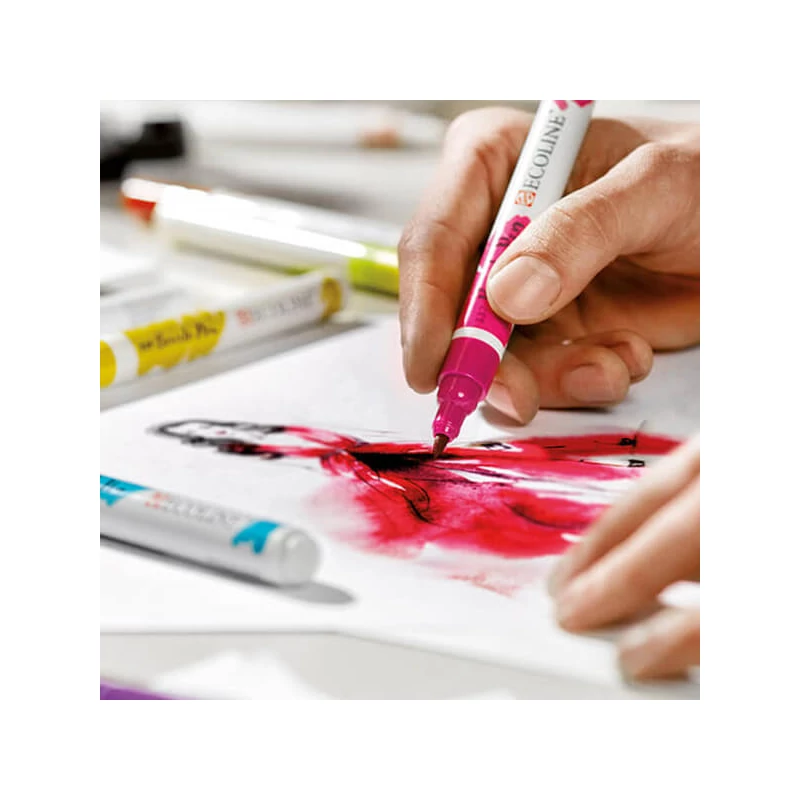 Sada akvarelových popisovačov Talens Ecoline Brush Pen - 10 ks, Primary