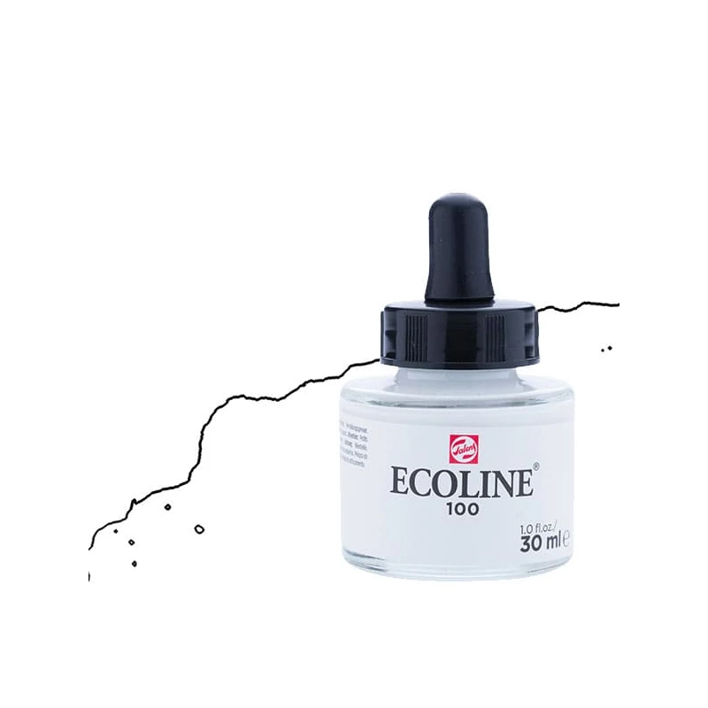 Tekutá akvarelová farba Talens Ecoline, 30 ml - 100, white
