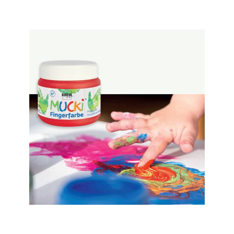 Ujjfesték, Mucki, 150 ml - fehér