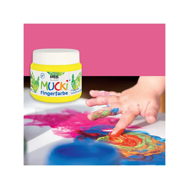 Ujjfesték, Mucki, 150 ml - neon pink