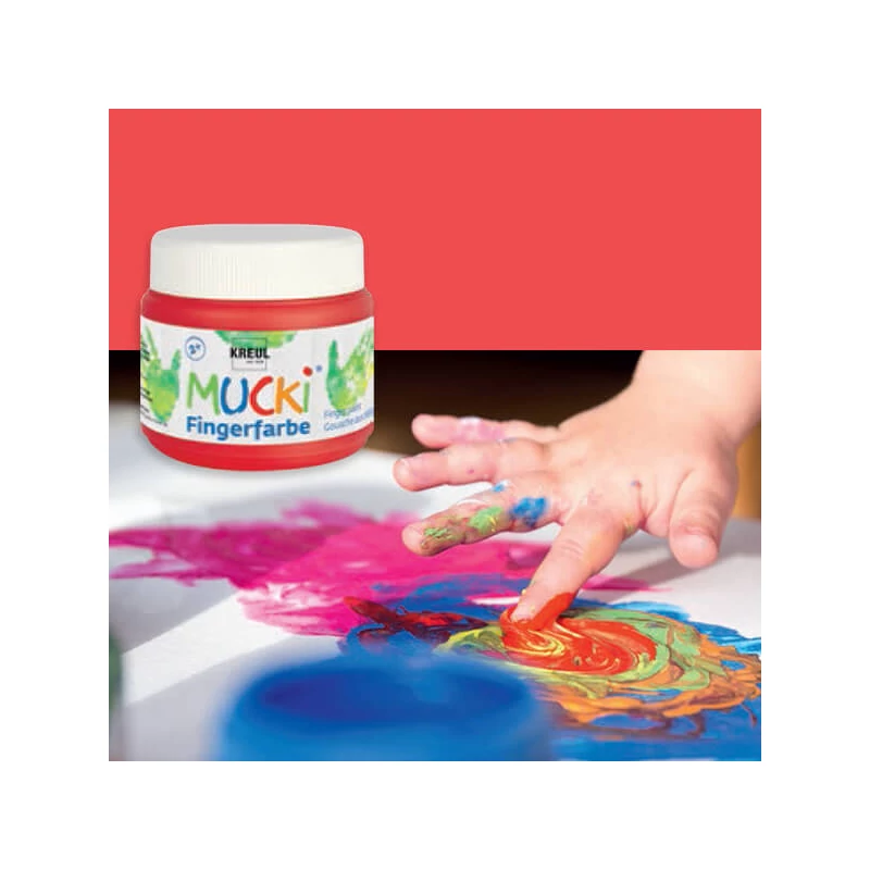 Ujjfesték, Mucki, 150 ml - piros