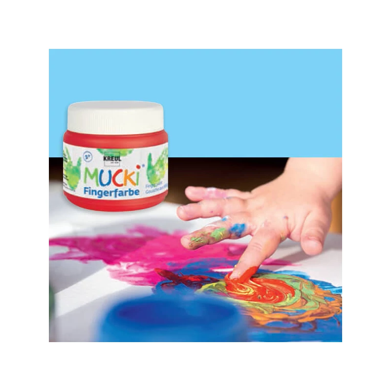 Ujjfesték, Mucki, 150 ml - világoskék