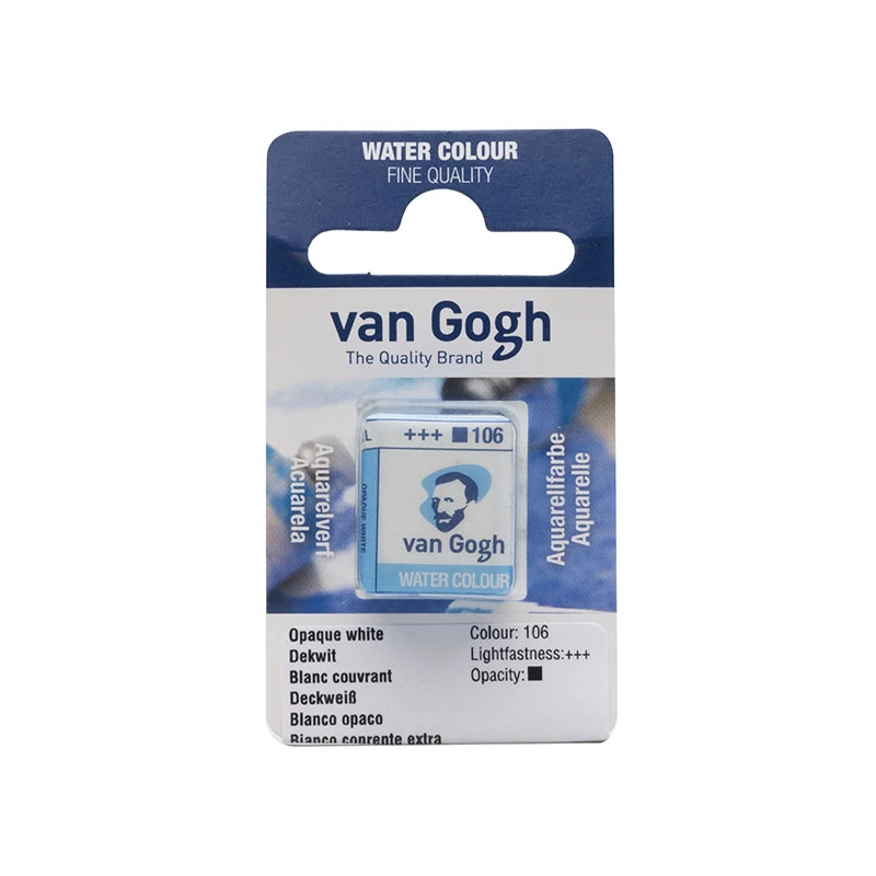 Akvarelová farba Talens Van Gogh, 1/2 panvičky - 106, opaque white