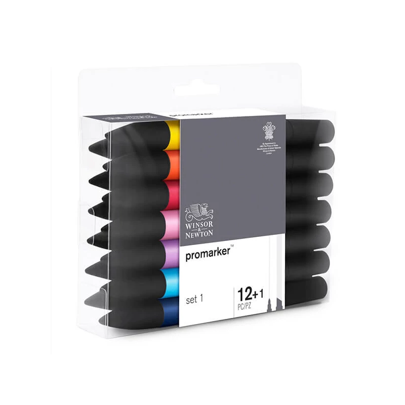 Sada obojstranných alkoholových popisovačov ProMarker - 12+1 ks, Set 1