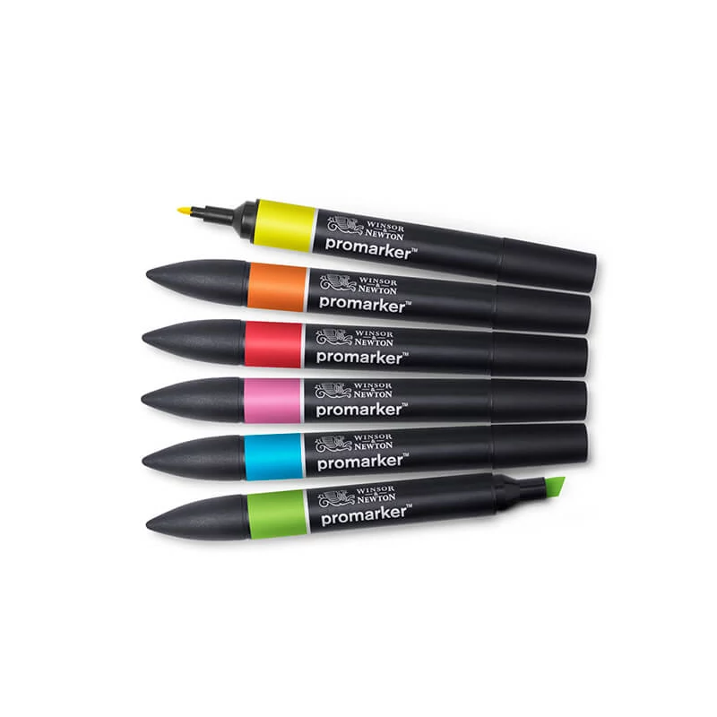 Sada obojstranných alkoholových popisovačov ProMarker - 6 ks, vibrant tones