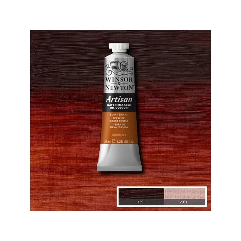 Olejová farba na vodnej báze Winsor&Newton Artisan, 37 ml - 074, burnt sienna