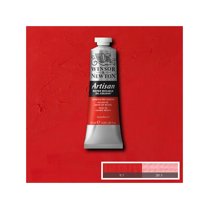 Olejová farba na vodnej báze Winsor&Newton Artisan, 37 ml - 099, cadmium red medium