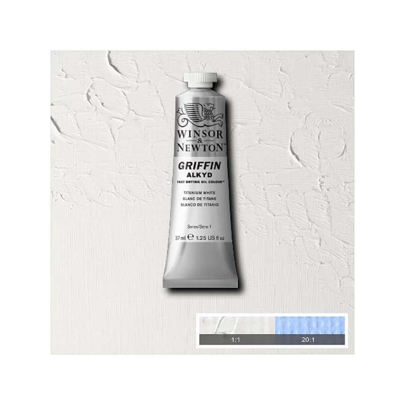 Olejová alkydová farba Winsor&Newton Griffin, 37 ml - 644, titanium white